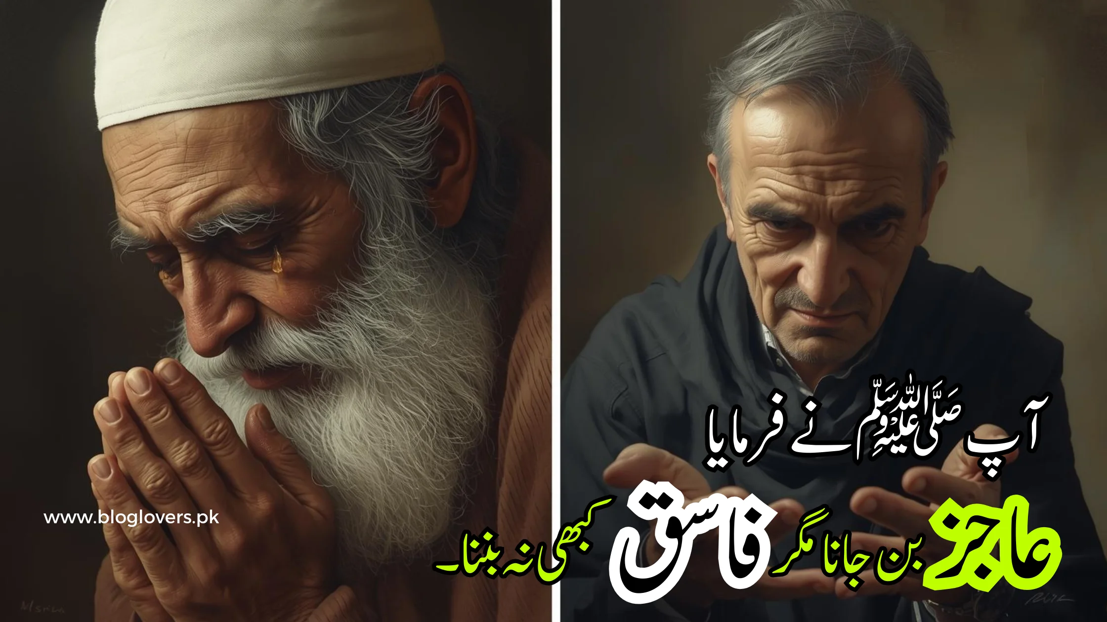 آپ ﷺ نے فرمایا عاجز بن جانا مگر فاسق کبھی نہ بننا۔