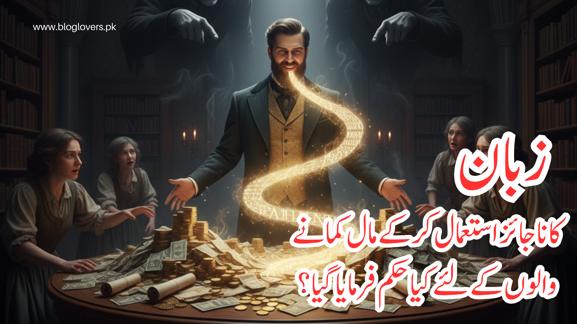 زبان کا ناجائز استعمال کرکے مال کمانا