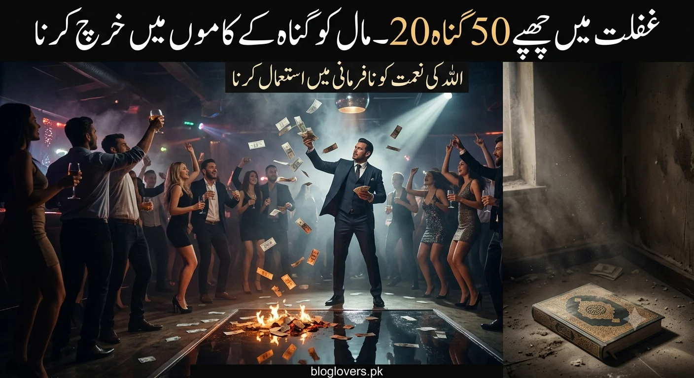 غفلت میں چھپے 50 گناہ 20 - مال کو گناہ کے کاموں میں خرچ کرنا
