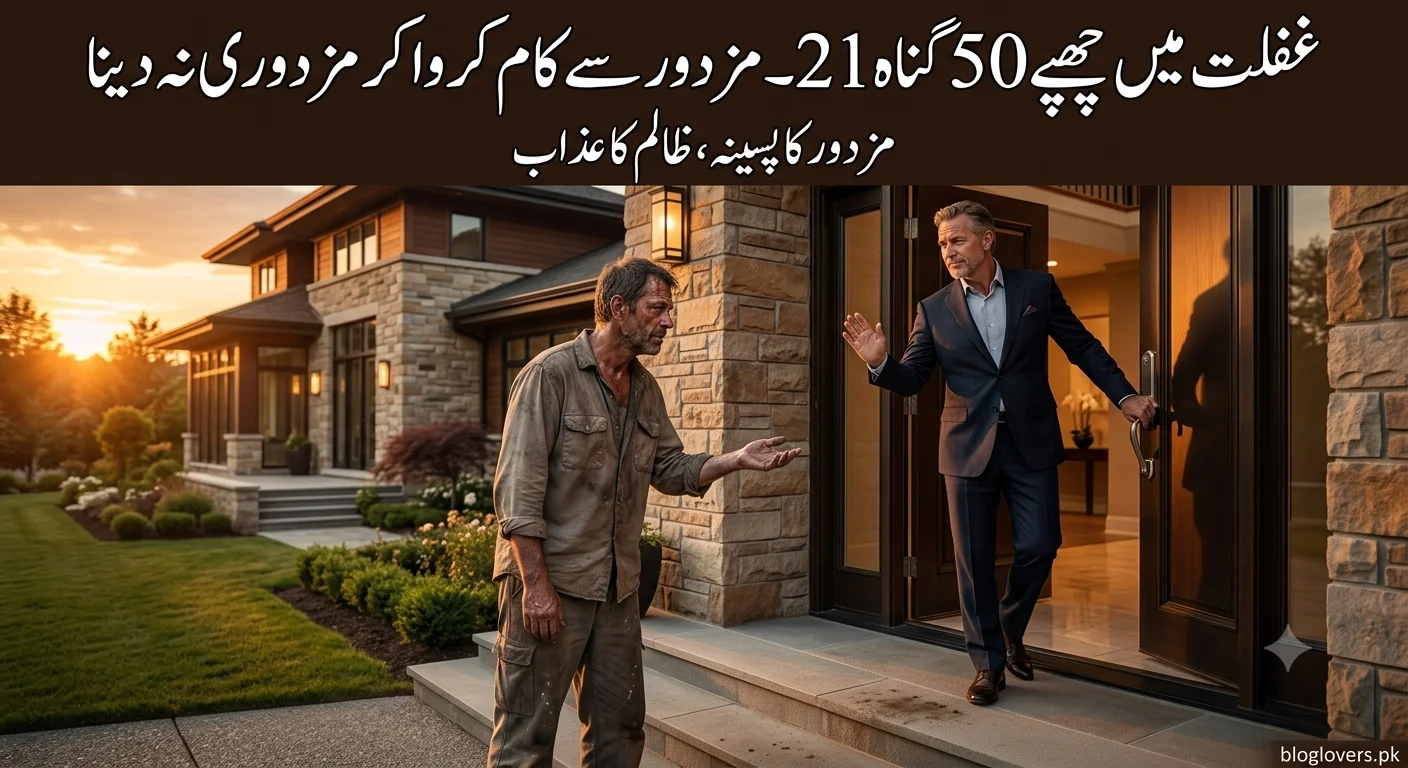 مزدور سے کام کروا کر مزدوری نہ دینا