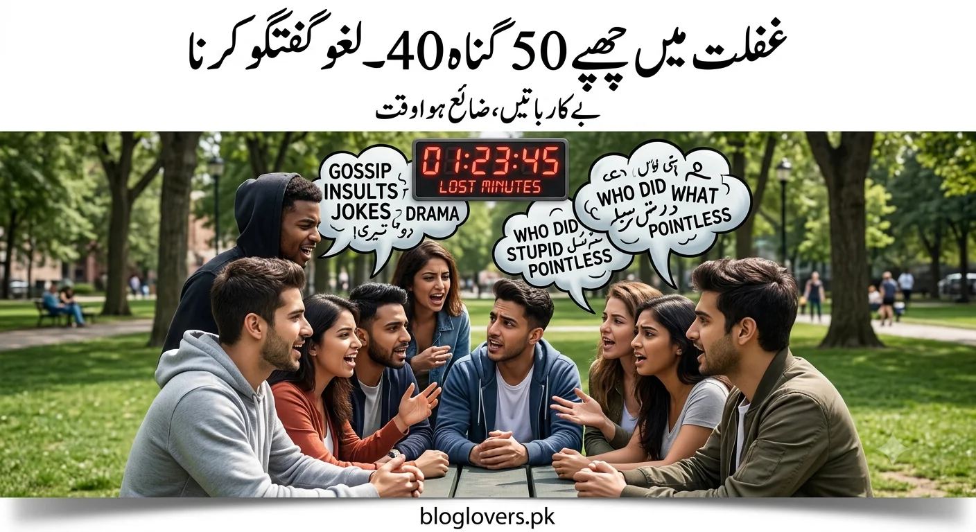 لغو گفتگو کرنا - غفلت میں چھپے 50 گناہ کا چالیسواں گناہ